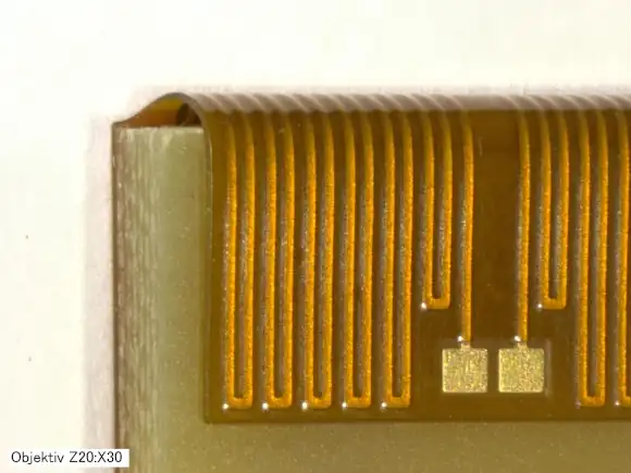 Detail-Aufnahme des umgefalteten Bereichs