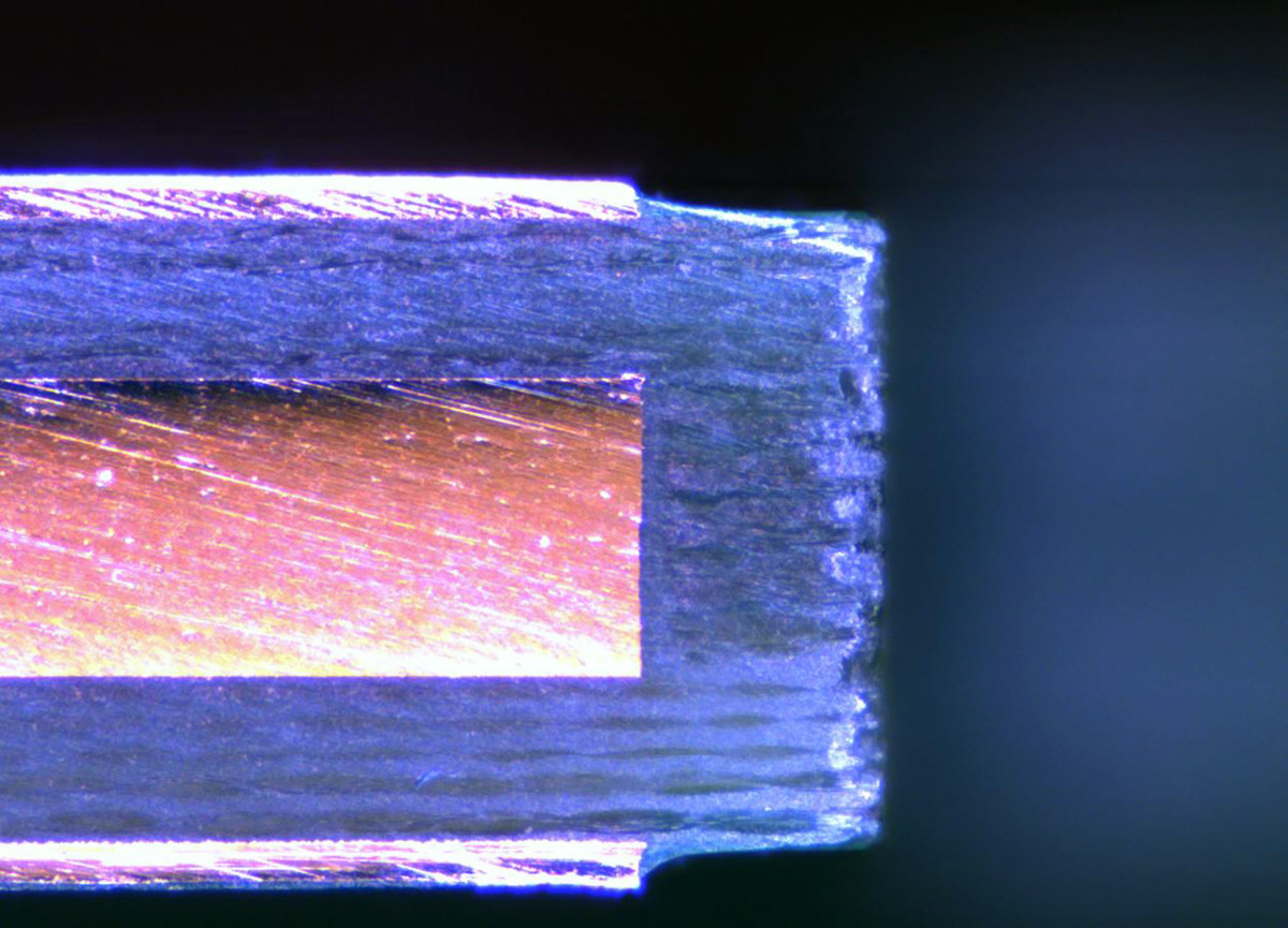 Cross-section of a 4-layer copper inlay PCBF