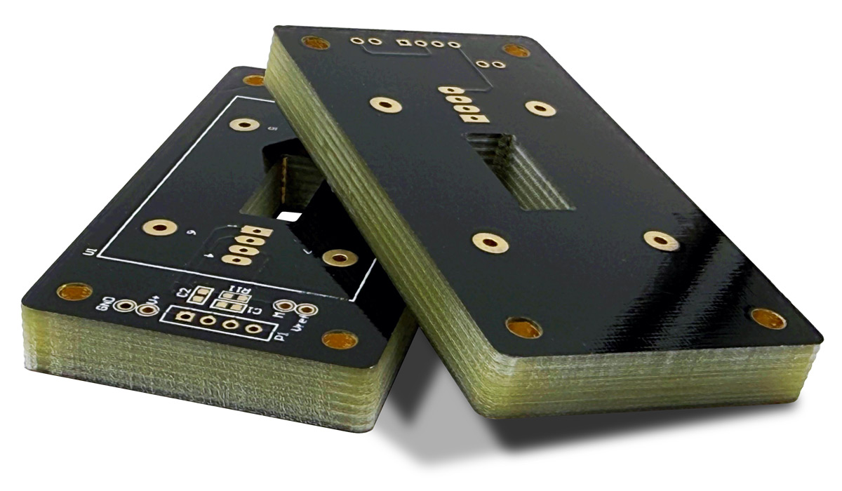 Extra-thick 8 mm PCBs with black solder mask